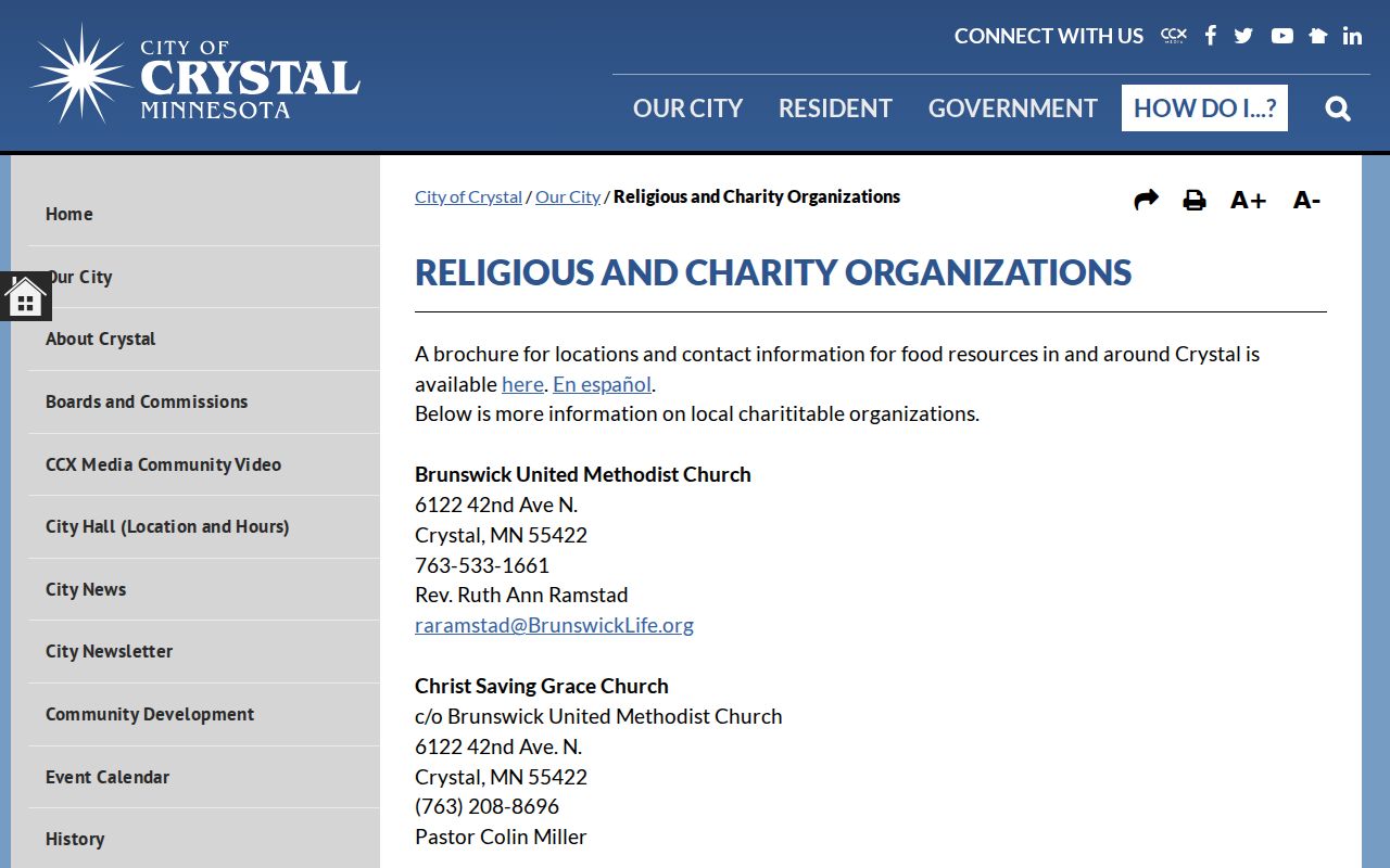 Crystal neighbors public community organization directory