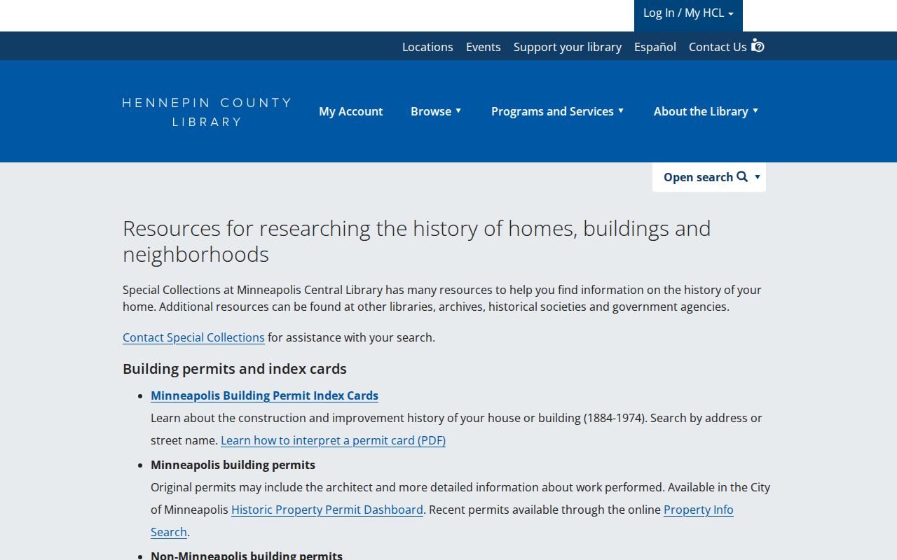 Crystal city directory research resources at Hennepin County Library