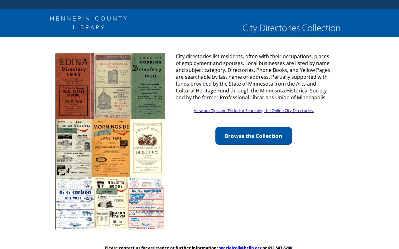Crystal city directory viewer search interface